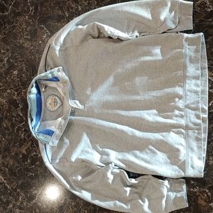 EUC Men's Tommy Bahama Medium Mock Neck 1/4 Button Pullover, Grey Sweatshirt